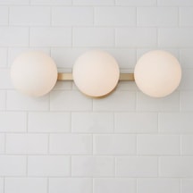 Rsylight Rustik Dekoratif Metal Modern Masa Üstü Eskitme Kaplama Bal Opal Camlı Tavan Duvar 3 Lü Avize Siyah