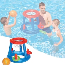 Havuz Oyuncakları, Şişme Havuz Basketbol Oyuncakları, Yüzen Basketbol Kasnağı Şişme Yüzük Çocuklar İçin Plaj Topu Çocuk Aile Oyunu