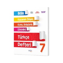 Orjin Okul 7. Sınıf Türkçe Kazanım Odaklı Defteri 2023