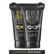 Dr.Ea Soyulabilir Altın Maske & Siyah Maske Seti 2 x 75 ML