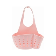 Hfambition Mutfak Lavabo Suyu Akıtıcı Askılı Organizer: Temizlik Malzemeleri Saklama, Porselen, Sprey, Köpük Tutucu - Pembe Pvc Diğer