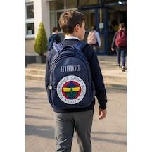 Fenerbahçe Orijinal Lisanslı Logo Desenli Okul Sırt Çantası Taraftar Öğrenci 38x30x14 Cm Çok Renkli
