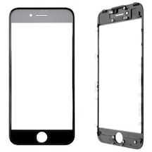 iPhone Uyumlu 7 Okalı Çıtalı Dokunmatik Ön Cam, 7G - Siyah