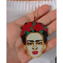 Miyuki Kırmızı Frida Kahlo Kolye