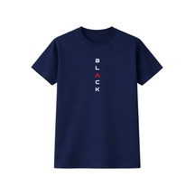 Black Oversize Baskılı Erkek Tişört %100 Pamuk Unisex Street Style Yazlık T-shirt Lacivert