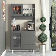 Pasific Home Grano Kahve Köşesi Çok Amaçlı Kiler Dolabı, 96 cm, Antrasit