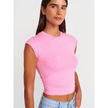 Dilvin 30899 Yanları Büzgü Detaylı Top-pembe Pembe