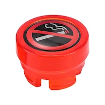 Araç Çakmaklık Yuvası Soketi Kapağı Sigara İçilmez Logolu 2.6x1.8cm Kırmızı