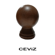 Perdemix Ahşap Rustik Top Başlık 1 Adet Ceviz