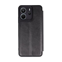 Xiaomi Redmi Note 14 4g Uyumlu Kılıf Flip Cover - Siyah