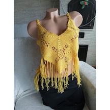 El Örgüsü Yazlık Bluz Sari