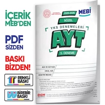 2026 Ösym Yks-ayt Sözel Meb Online Türkiye Geneli 5. Deneme Büyük Boy Renkli Baskı Ücreti