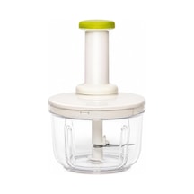 Basmalı Rondo Doğrayıcı, 1500 Ml Kapasiteli, Şeffaf Hazne, Paslanmaz Çelik Bıçak, Bpa İçermez Yeşil Siyah Gri