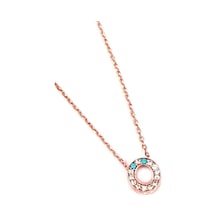 Ö Harfi Gümüş Rose Minimal Kolye