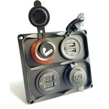 Bfy Switch Panel 4'Lü Usb + Voltmetre + Ampermetre+ S.Çakmaklık +