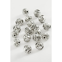 Lvsqvr 1,2 Cm Çini Desenli Tesbih Ara Aparatı 50 Gram-gümüş Rengi