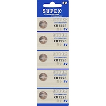 SUPEX CR1225 3 VOLT LİTYUM PİL 5Lİ PAKET
