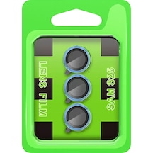 Newface Samsung Galaxy S25 Plus Raze Metal Kamera Lens - Mavi