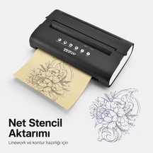 Thermal Tattoo Copier Prt5 Mt200 Dövme Stencil Termal Yazıcı Siyah
