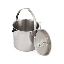 Açık Hava Paslanmaz Çelik Su Isıtıcısı, 1.2l Dağcılık Kamp Çaydanlığı, Taşınabilir Askılı Tencere Tencere Kahve Potu Piknik Potu Diğer