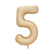 5 Rakam Karamel Folyo Balon 40 İnç 100 Cm