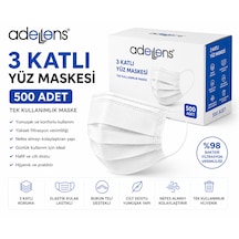 Yüz Maskesi 3 Katlı 500'lü
