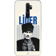 Oppo A5/a9 2020 Uyumlu Atatürk Lider Baskılı Silikon Kılıf Renkli