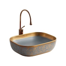 Eh-4290mgr Tezgah Üstü Porselen Lavabo Gri
