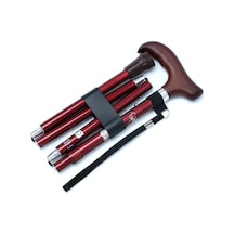 606saw Taşlı Katlanır Baston 9030-1 Bordo Desenli