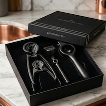 Chef Gastronomy Set, Mat Siyah Eloksal Döküm, Fındıkkıran Ve Narenciye Sıkacağı, Profesyonel Mutfak Seti