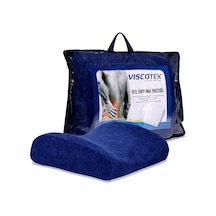 Visco Ortopedik Bel Dayama Minderi 38x33x12 cm, Lacivert