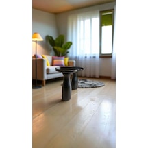 Fiskos Ve Zigon Fonksiyonlu Masif Ahşap Yan Sehpa 2'li Set