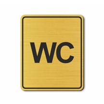 Wc Kapı Uyarı - Yönlendirme Levhası Altın Tabela (536860650)