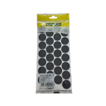 Cateksss Pacific Yuvarlak Yapışkanlı Sandalye Koltuk Mobilya Ayak Keçesi Felt 28 Mm Siyah - 56 Lı Paket
