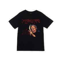 Stoned&Fame Cannibal Corpse Baskılı Unisex %100 Pamuk Siyah T-shirt SIYAH