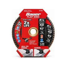 Bauer 57764 4-1/2 İnç 40 Kum Zirkonyum Flap Disk Taşlama Zımparası