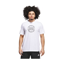 Adidas Verbiage Tee Erkek Basketbol Tişörtü Jv8429 Beyaz Beyaz
