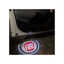 Fiat Kapı Altı Led Logo Işığı 2 Adet Sensörlü Pilli Yapıştırmalı Karşılama Projektörü