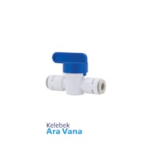 Su Arıtma Cihazları İçin 3/8 Plastik Ara Vana - Kelebek Vana