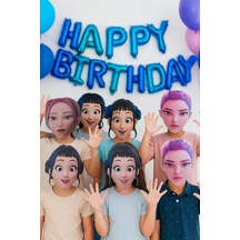 Lisanslı K-pop Huntrix Demon Hunters 6'lı Karton Maske Seti Parti Kostüm Aksesuarı