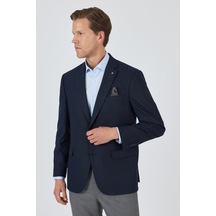 İmza Koyu Lacivert Mono Yaka Bez Ayağı Tam Astar Esnek 4 Drop Comfort Fit Classic Ceket 1002250157 Koyu Lacivert