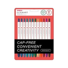 Zebra Clickart Market Pen Dk 12 Lı Set Çok Renkli