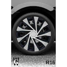 Daihatsu Applause 16 İnç Jant Kapağı 4 Adet Siyah Gri C124