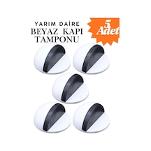 5 Adet Beyaz Yarım Daire Yapışkanlı Kapı Tamponu Kapı Stoperi Metal Kapı Stopu Durduruc