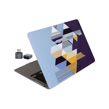 Macbook Air 13.6 İnç Geometrik Desenli Kılıf A2681 A3113 A3240 A3449 M2 M3 M4 M5 Uyumlu İnce Sert Kapak Hard Case Siyah Belirtilmemiş