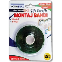 Vodaseal Ekstra Güçlü Çift Taraflı Montaj Bantı Şeffaf 19 mm x 5