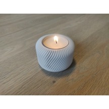 Mini Şamdan Mumluk Decor Mum Dahil Beyaz Md Renk Masa Dekor ŞEFFAF