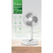Kfan-7608 Şarjlı Beyaz Katlanılabilir Mini Fan Masa Üstü Vantilatörü Usb Soğutucu Sessiz El Fanı