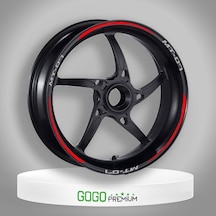 Reflektör Kırmızı Yamaha Mt-07 Uyumlu 1 Set Jant Şeridi