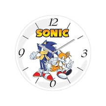 En Çok Satılan Sonic Çap 30cm Sessiz Akar Bombeli Gerçek Cam Duvar Saati Siyah